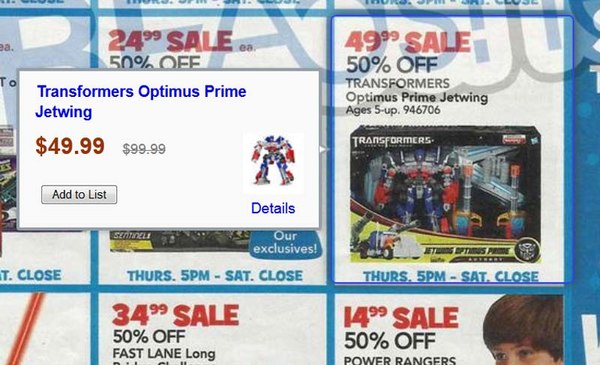 Transformers Black Friday ADs Reveal Deals On DOTM Jetwing Optimus Prime, RID Prime And Kre O Figures  (1 of 3)